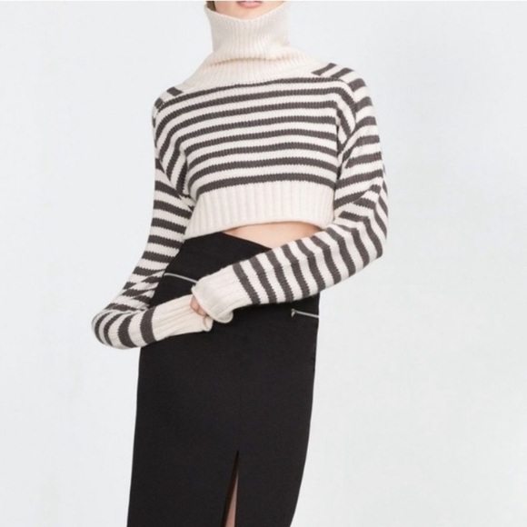“ZARA” Cropped Turtleneck Sweater - Picture 3 of 15